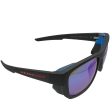 Prada SPS 07W DGO-09R 59#17 130 3N Sunglasses - Black Frame, Blue Accents, Purple Mirrored Lens Online