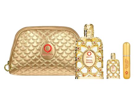 Set Orientica Royal Amber (perfume 80 ml + mini 7.5 ml + travalo + cosmetiquera) unisex Fashion