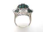 Green Diopside & Topaz Heart Ring Size 7.5 Sale