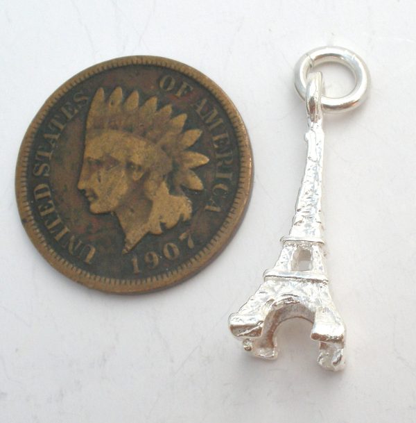 Eiffel Tower Paris Sterling Silver Charm Pendant For Discount