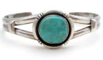 Sterling Silver Turquoise Cuff Bracelet DD Vintage Online Sale