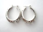 Sterling Silver Cut Out Hoop Earrings Online Sale