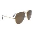 Ray-Ban Aviator Large Metal RB3025 58mm - Gold Frame with Polarized Brown Lenses For Discount