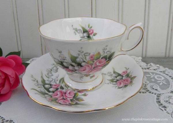 Vintage Royal Albert Lily of the Valley and Pink Roses Teacup Sale