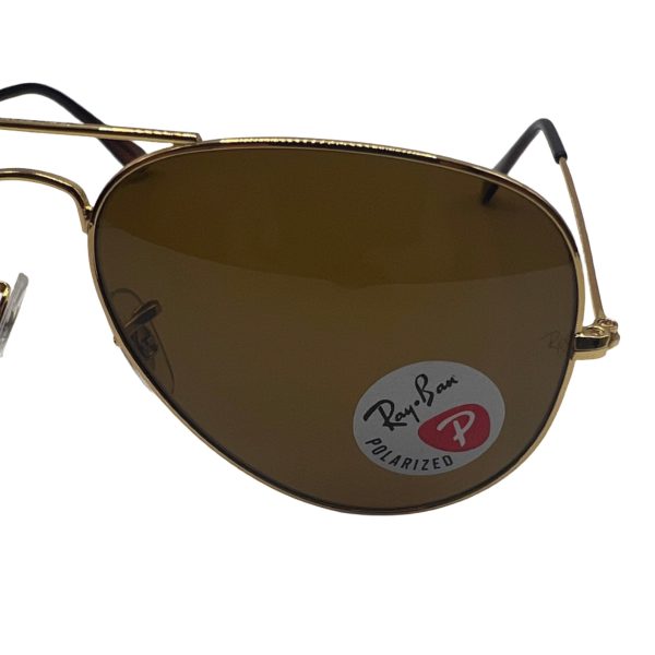 Ray-Ban Aviator Large Metal RB3025 58mm - Gold Frame with Polarized Brown Lenses For Discount