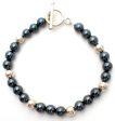 Hematite & Sterling Silver Bead Bracelet Hot on Sale