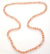 Pink Crystal Bead Necklace 42  Vintage Fashion