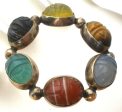 Admark Scarab Gemstone Brooch GF Pin Vintage Hot on Sale