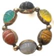 Admark Scarab Gemstone Brooch GF Pin Vintage Hot on Sale