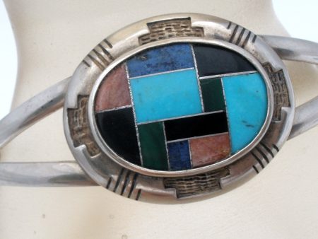 Carolyn Pollack Cuff Inlay Gemstone Bracelet Cheap