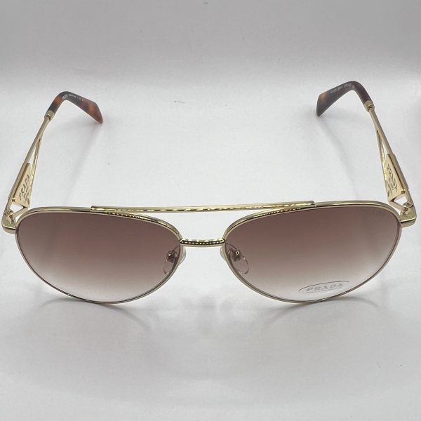 Prada PR 73ZS 2VN-3DO 58#14 140 Sunglasses - Gold Frame, Brown Gradient Lens Hot on Sale