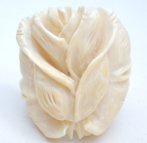 White Tulip Flower Brooch Pin Vintage Supply