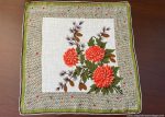 Vintage Carolyn Schnurer Chrysanthemum and Pinecone Handkerchief Fashion