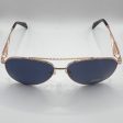 Prada PR 73ZS SVF-09T 58#14 140 Sunglasses - Rose Gold Frame, Blue Lens Cheap