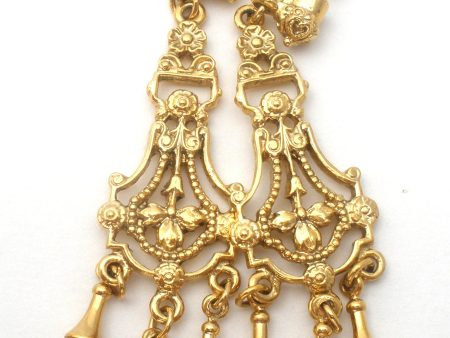 1928 Chandelier Dangle Earrings Vintage Online now