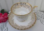 Vintage Royal Albert White and Gold Chintz Teacup and Saucer Fashion