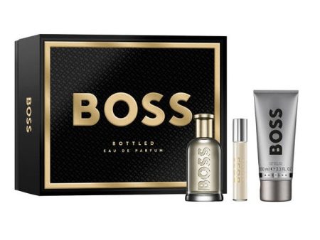 Boss Bottled zestaw woda perfumowana spray 100ml + woda perfumowana 10ml + żel pod prysznic 100ml Online Hot Sale