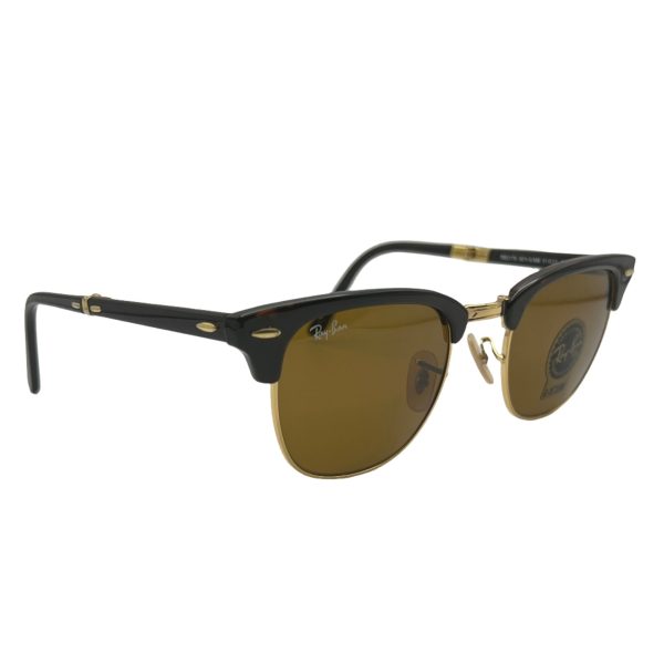 Ray-Ban Clubmaster RB2176 901-S M8 Sunglasses - Iconic Design, 51mm, Gold Accents Online Hot Sale