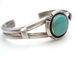 Sterling Silver Turquoise Cuff Bracelet DD Vintage Online Sale