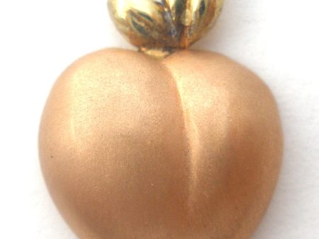 14K Gold Peach Fruit Charm   Pendant by Ardian Hot on Sale