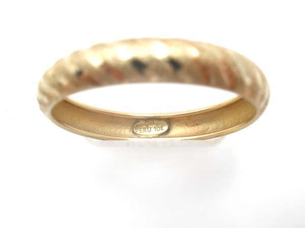 10K Yellow Gold Band Ring Size 10 on Sale