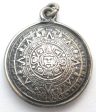 Mayan Calendar Charm   Pendant Sterling Silver Vintage Hot on Sale