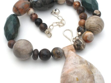 Agate & Jasper Bead Necklace by Jay King For Discount