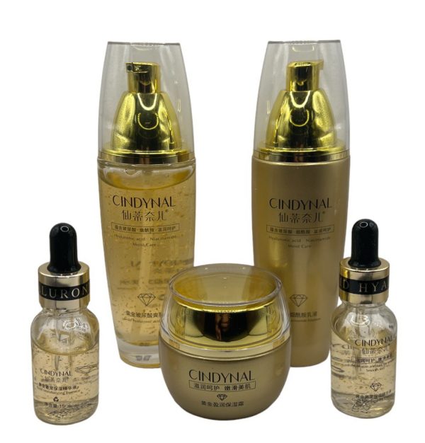 CINDYNAL Hyaluronic Acid & Niacinamide Moist Care Gold Luxury Skin Care Set - Ultimate Hydration and Radiance Online Hot Sale