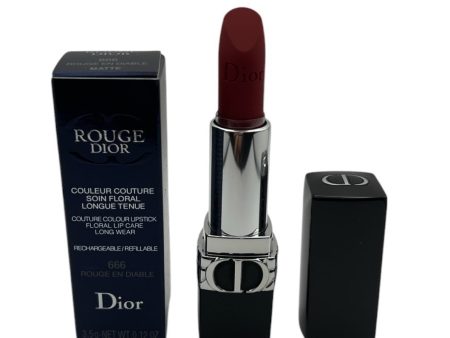 Christian Dior Rouge Dior Couture Colour Matte Lipstick 666 Rouge En Diable For Sale