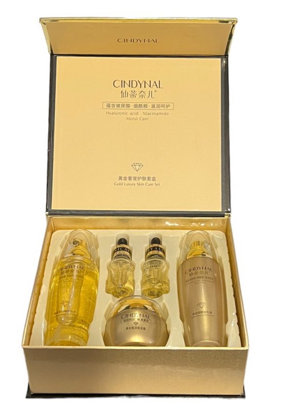 CINDYNAL Hyaluronic Acid & Niacinamide Moist Care Gold Luxury Skin Care Set - Ultimate Hydration and Radiance Online Hot Sale