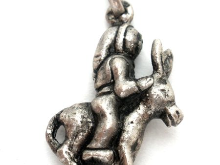 Man Riding A Donkey Charm Pendant Vintage Discount