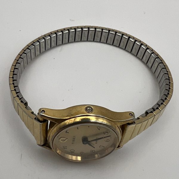 Vintage Timex Women’s K Cell Wrist Watch - Gold Tone Analog Quartz Ladies Watch Cheap