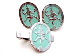 Swank Siam Dancer Cufflinks & Tie Clasp Cheap