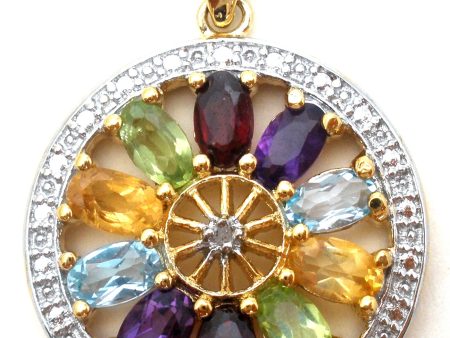 Multi Gemstone 925 Pendant by Victoria Townsend Fashion