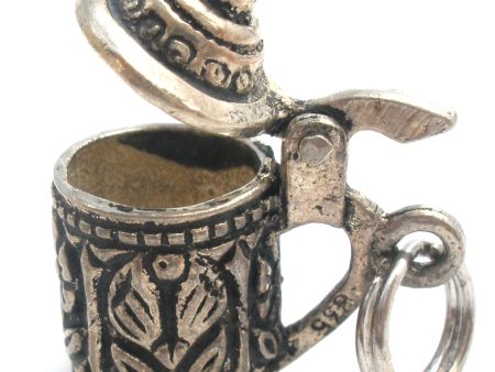 835 Silver Stein Charm   Pendant Vintage Online now