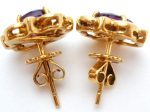 18K Yellow Gold 2.5 Ct Amethyst Earrings Online