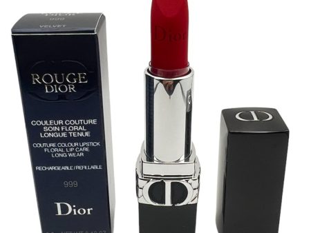 Dior Rougue Contour Colour Lipstick & Wear 999 Velvet Red Long Wear Lip Colour For Sale