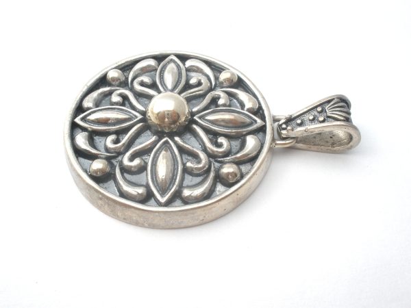 Mexican Samara Medallion Pendant Sterling Silver For Discount