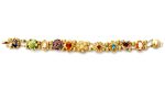 10K 14K Gold Gemstone Slide Bracelet Vintage Hot on Sale