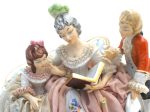 Vintage Dresden Germany Porcelain Lace Figurine Mom & Children Cheap