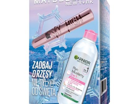 Zestaw Lash Sensational Sky High wydłużający tusz do rzęs Black 7.2ml + Garnier płyn micelarny 3w1 400ml Supply