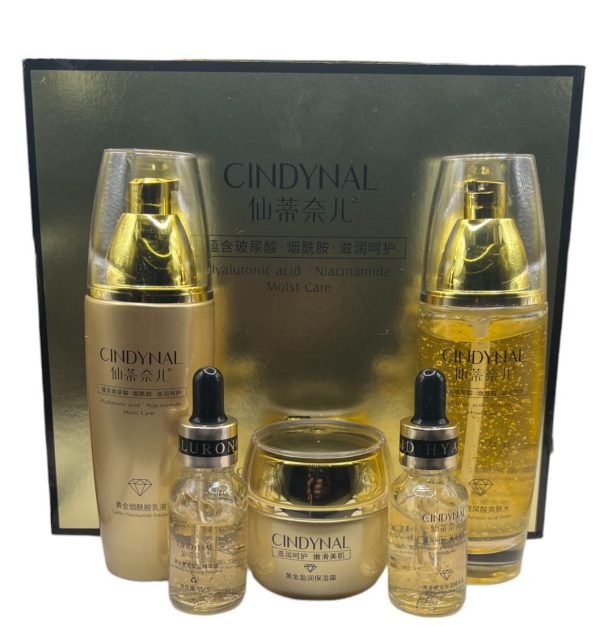 CINDYNAL Hyaluronic Acid & Niacinamide Moist Care Gold Luxury Skin Care Set - Ultimate Hydration and Radiance Online Hot Sale