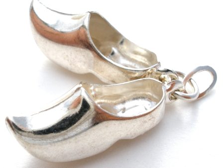 835 Silver Charm Pair of Dutch Shoes Vintage Supply