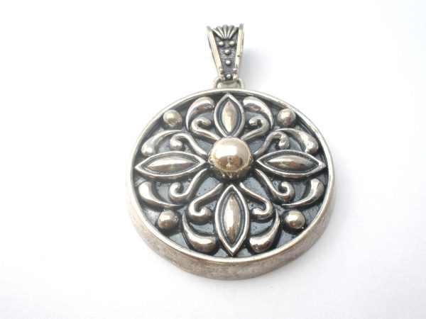 Mexican Samara Medallion Pendant Sterling Silver For Discount